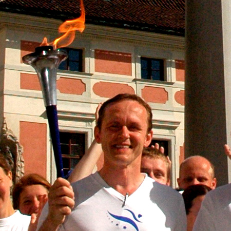 Miroslav Pospisek with torch