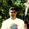 Mal Meninga holds Peace Torch, 1991