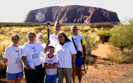 World Harmony Run team at Uluru – 2008