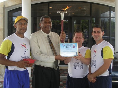 Prime Minister Baldwin Spencer of Antigua & Barbuda with team members