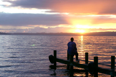 Lake Rotorua sunrise