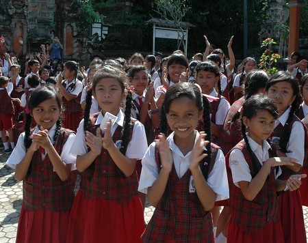 girls smiling