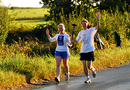 Ivana running with friend