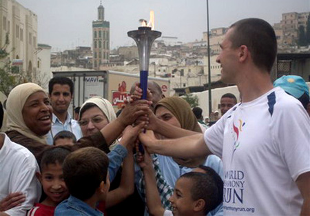 Kritartha Brada at the World Harmony Run in Morocco
