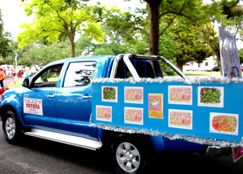 The ute, donated by Blood Toyota