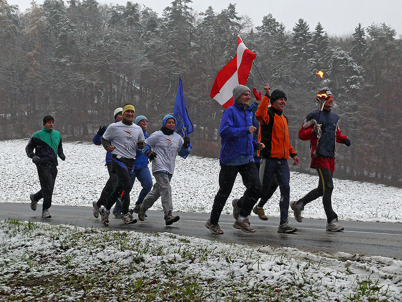 This was a joyful run in the snow
