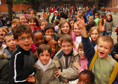 We met quite enthusiastic children
