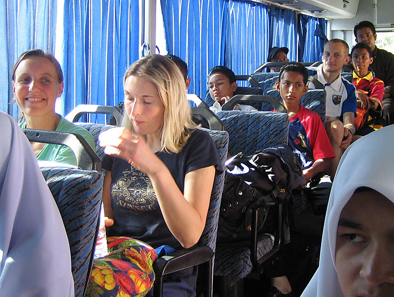Quite unusual for the WHR to travel on public buses...