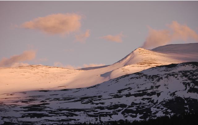 Mountains at sunset